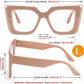 商品图片 23 | B0CSS4158B | FEISEDY Oversized Square Blue Light Blocking Glasses for Women Men Fashion Computer Glasses Reduce Eye Strain B0111