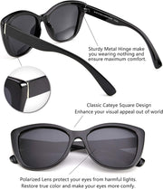 ÉÌƷͼƬ 39 | B07M9V125F | FEISEDY Polarized Vintage Sunglasses American Womens Square Jackie O Cat Eye Sunglasses B2451