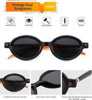 ÉÌƷͼƬ 41 | B0DTHVTKB5 | FEISEDY Retro Oval Sunglasses for Women 90s Narrow Round Lightweight Shades Y2k Trendy Sunnies B1171