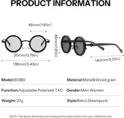 ÉÌƷͼƬ 6 | B0GG9L2R9Z | FEISEDY Adjustable Polarized Sunglasses Round ND TAC Lenses UV400 B0380