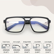 ÉÌƷͼƬ 7 | B0D9NJ18RZ | FEISEDY Retro Aviator Square Blue Light Glasses for Men Women B0209