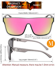 ÉÌƷͼƬ 13 | B0B2836HD6 | FEISEDY Sunglasses for Women Men, Fashion Mirrored Single Lens Shades