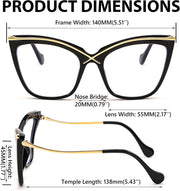 ÉÌƷͼƬ 29 | B0B63PP6VN | FEISEDY Women Oversized Square Blue Light Blocking Glasses Anti Eyestrain Cat Eye Fashion Eyewear B2956