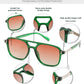 商品图片 61 | B0H2V9BFS5 | FEISEDY Retro Polarized Aviator Square Sunglasses for Women Men UV400 B0357