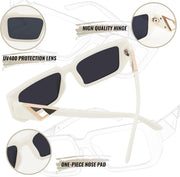 ÉÌƷͼƬ 5 | B0BP7NZR55 | FEISEDY Small Fashion Square Sunglasses for Women Men 90s Vintage Rectangle Sunglasses B2972