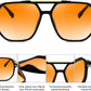 商品图片 30 | B0H71K72HH | FEISEDY Retro Aviator Sunglasses for Women Men 70s Square Sun Glasses B0281