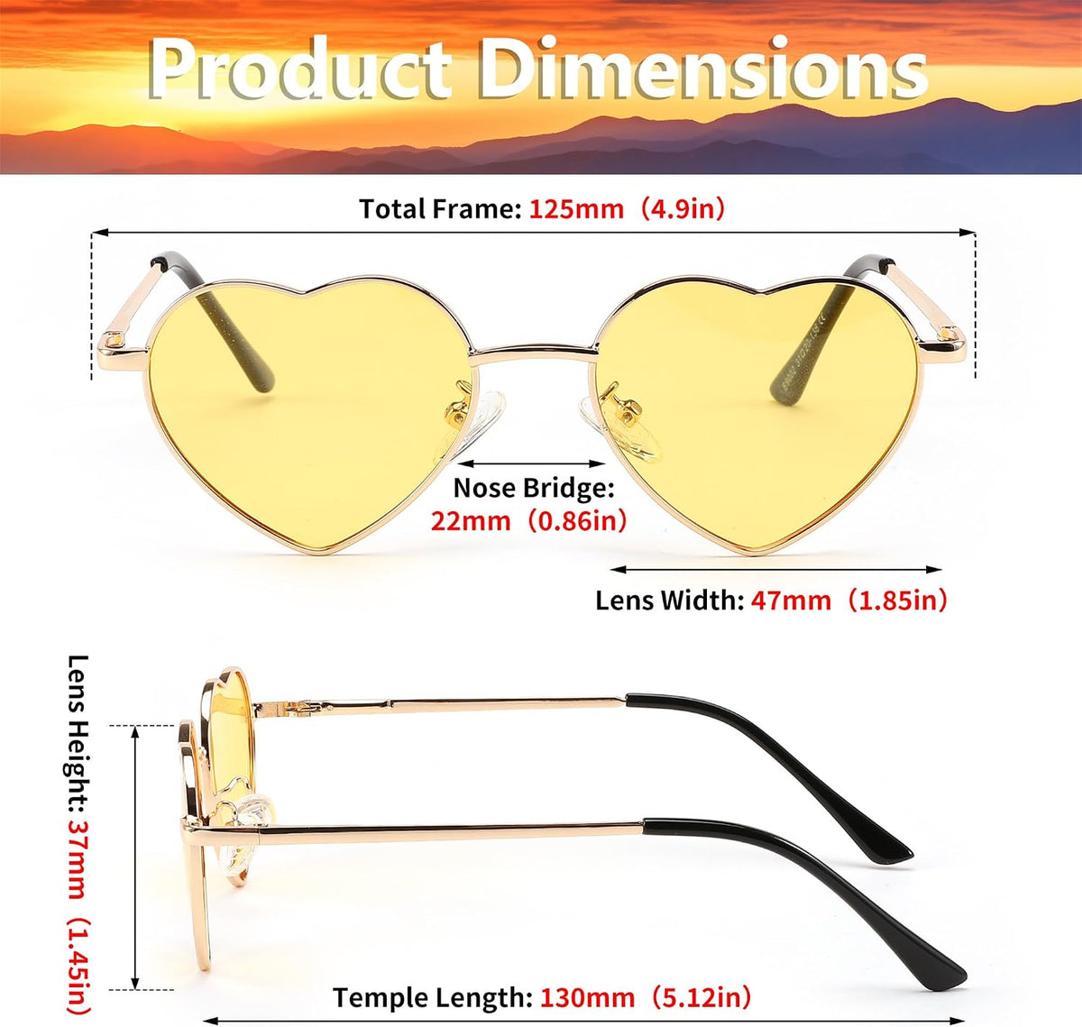 ÉÌƷͼƬ 31 | B0CGZFPWJZ | FEISEDY Polarized Heart Sunglasses for Women Men, UV400 Protection B2851