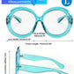 商品图片 10 | B0CQ26NQZS | FEISEDY Oversized Blue Light Blocking Glasses Women Men Retro Big Round Frame Eyewear Clear Lens Computer Glasses B2997