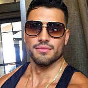 ÉÌƷͼƬ 25 | B0B681YMF5 | FEISEDY Retro Trendy Aviator Sunglasses Women Men Classic Vintage Square Sunglasses 70s Large Metal Shades B2321