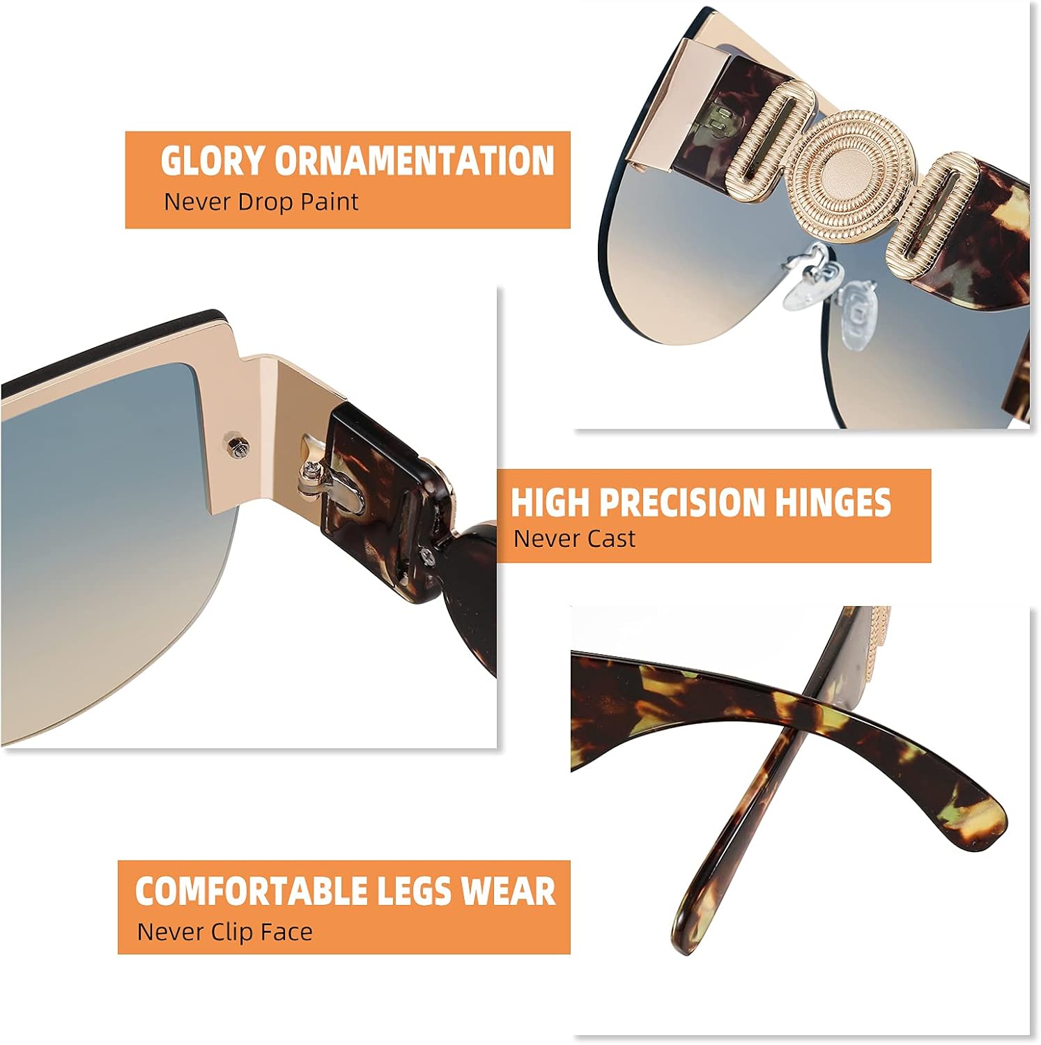 商品图片 21 | B095WNLFX1 | FEISEDY Fashion Oversized Sunglasses Women Trendy Designer One Piece Stylish UV400 Protection B2748