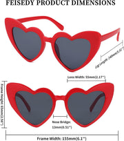 ÉÌƷͼƬ 8 | B08K4J65LX | FEISEDY Vintage Heart Shaped Sunglasses Women Stylish Love Eyeglasses B2421-P1