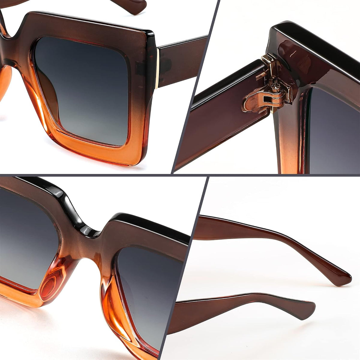 ÉÌƷͼƬ 24 | B0BZRNQQL1 | FEISEDY Oversized Square Sunglasses for Women Fashion Shades Luxury Big Sun Glasses UV400 Protection B2380