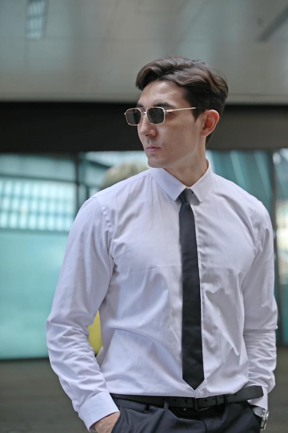 商品图片 41 | B09GKB6G1G | FEISEDY Fashion Square Aviator Sunglasses Women Men Trendy Retro Metal Frame Sun Glasses Candy Color Lens B1036