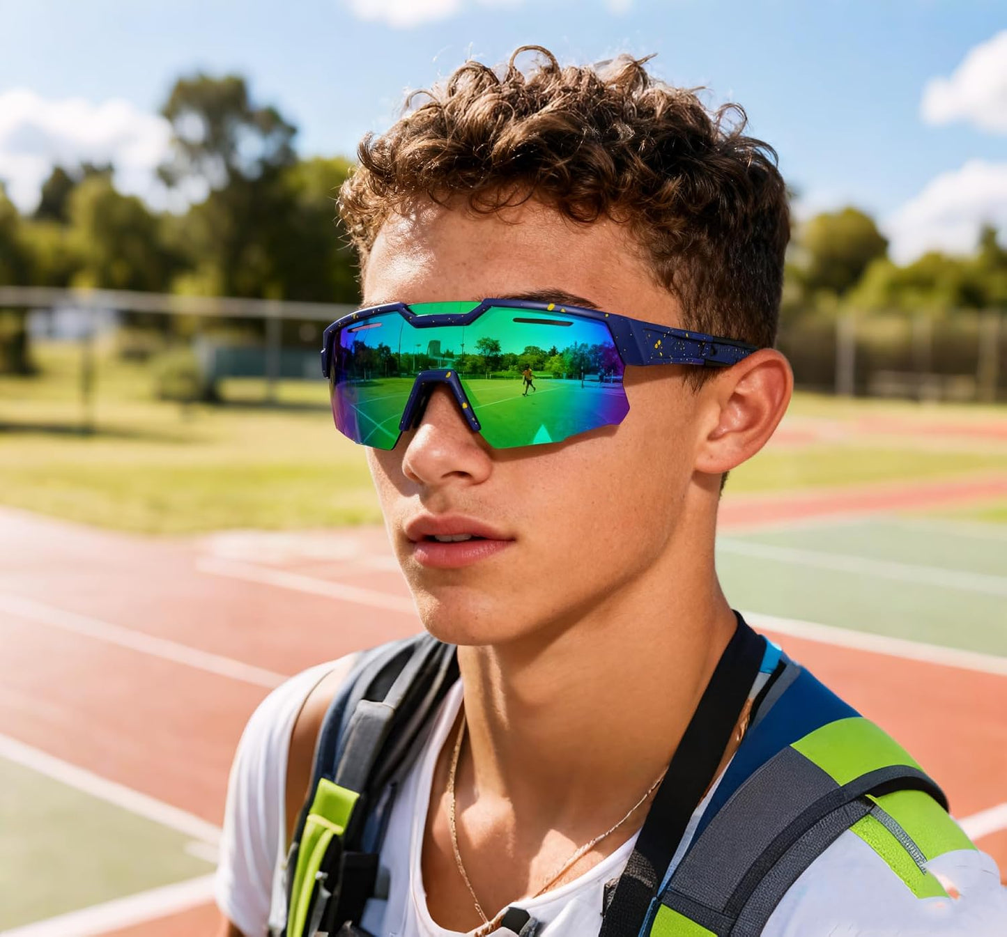 商品图片 51 | B0D78P6WRV | FEISEDY Kids Teens Baseball Polarized Sunglasses Sports Cycling Glasses for Youth Boys Girls Age 8-16 B0157