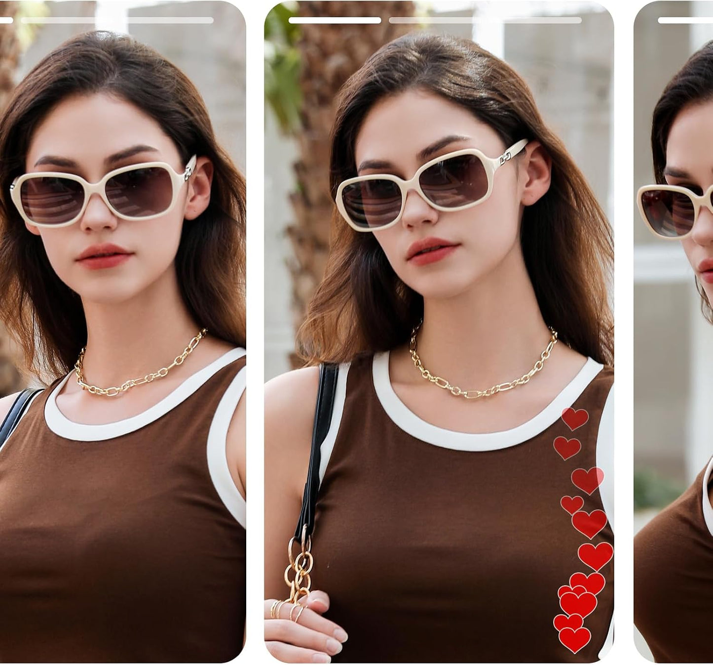 商品图片 62 | B08LPZDDKZ | FEISEDY Womens Polarized Sunglasses Square Wraparound Shades UV400 Mirrored Trendy Sun Glasses for Women B2526
