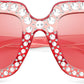 商品图片 17 | B0CFHLB4YT | FEISEDY Kids Sunglasses for Girls Oversized Square Sparkling Party Sun Glasses Lightweight Fashion Shades B0053
