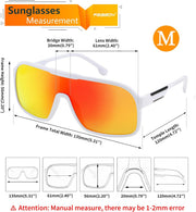 ÉÌƷͼƬ 14 | B0CWTZ9491 | FEISEDY Fashion Polarized Sunglasses Oversized One Piece Reflective Lens Sports Sun Glasses B0122