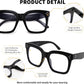 商品图片 4 | B08ZMQ47KD | FEISEDY Blue Light Blocking Reading Glasses Oversized Readers Designer Luxury Square Eyewear Frame B2695FR