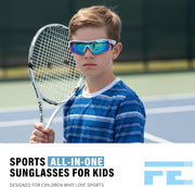 ÉÌƷͼƬ 66 | B07JZ18KMZ | FEISEDY Kids Polarized Sports Sunglasses, TR90 UV400 Baseball Cycling