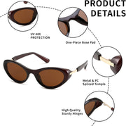 ÉÌƷͼƬ 26 | B0GX9KMP8W | FEISEDY Cat eye Sunglasses for Women and Men UV400 Protection, Retro Trendy Classic Sunnies B0436