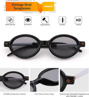 ÉÌƷͼƬ 57 | B0DTHVTKB5 | FEISEDY Retro Oval Sunglasses for Women 90s Narrow Round Lightweight Shades Y2k Trendy Sunnies B1171