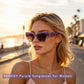 商品图片 2 | B0CNCTSQ2Z | FEISEDY Trendy Polarized Sunglasses, Oversized Irregular TR Frame for Women Men, Retro Shades UV400 B0016