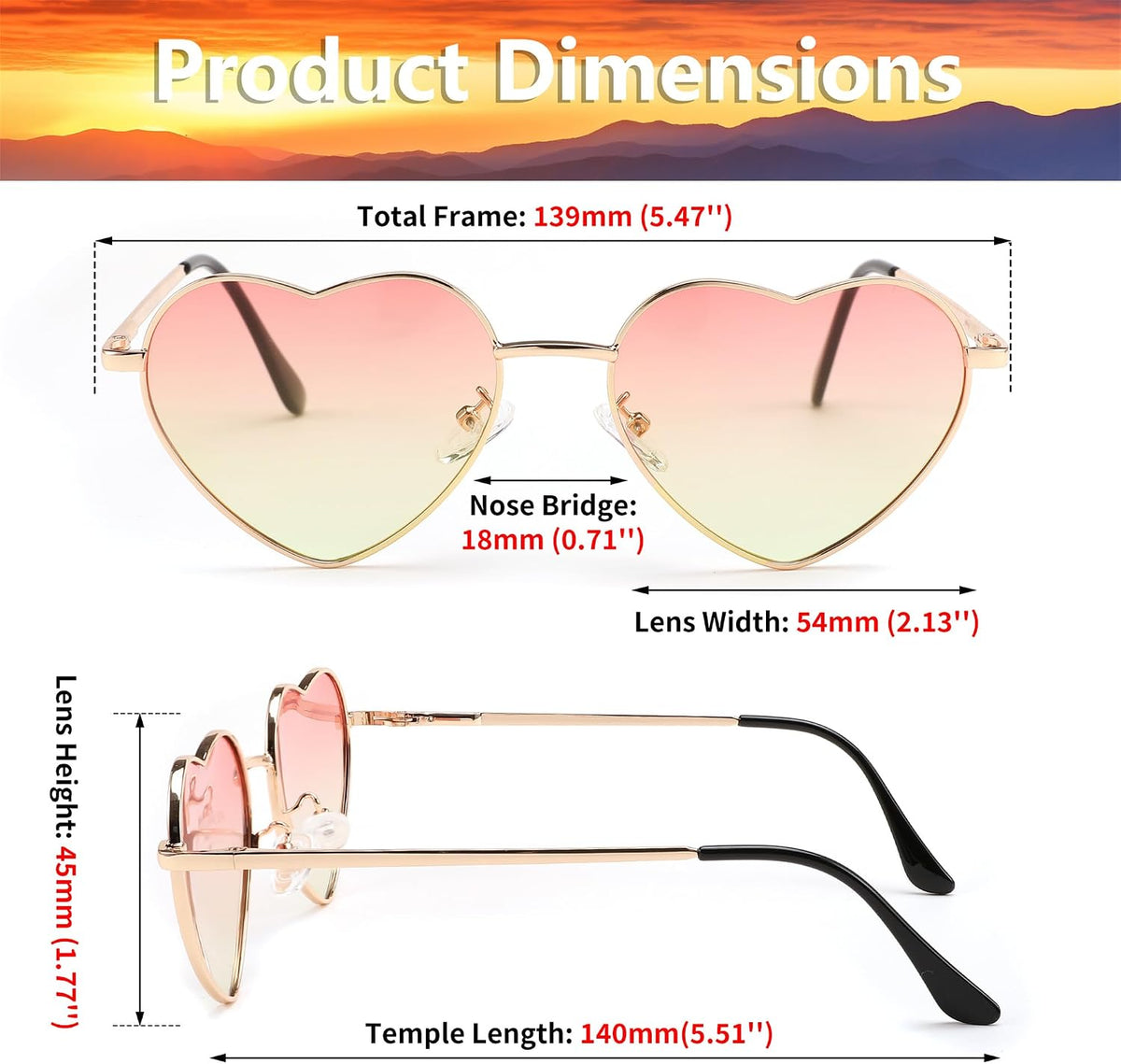 ÉÌƷͼƬ 12 | B0BP6HX1R6 | FEISEDY Polarized Heart Sunglasses Women Men Metal Frame Cute Lovely Glasses UV400 Protection B2375