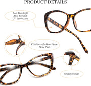 ÉÌƷͼƬ 12 | B0G8D97VW9 | FEISEDY 3 Pack Cat Eye Reading Glasses Blue Light Blocking Women/Men B0374
