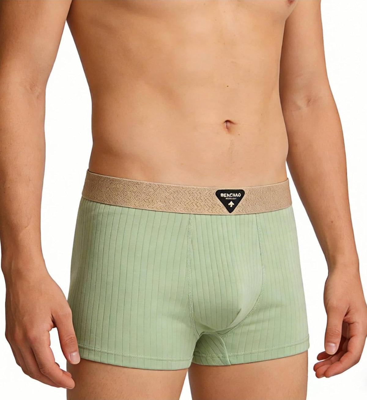 商品图片 15 | B0FV7BP1XT | Mens Underwear Cotton Boxer Shorts - Breathable Soft Comfortable Boxers for Men with Striped Texture