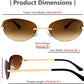 商品图片 21 | B0BZPBKFF1 | FEISEDY Trendy Rimless Oval Sunglasses for Women Men Retro 90s Eyewear Frame Y2K Glasses B2393