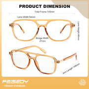 ÉÌƷͼƬ 15 | B0DPLTC8K6 | FEISEDY Vintage Square Blue Light Blocking Glasses Women Men 70s Flat Aviator Glasses Computer Anti Glare B0062