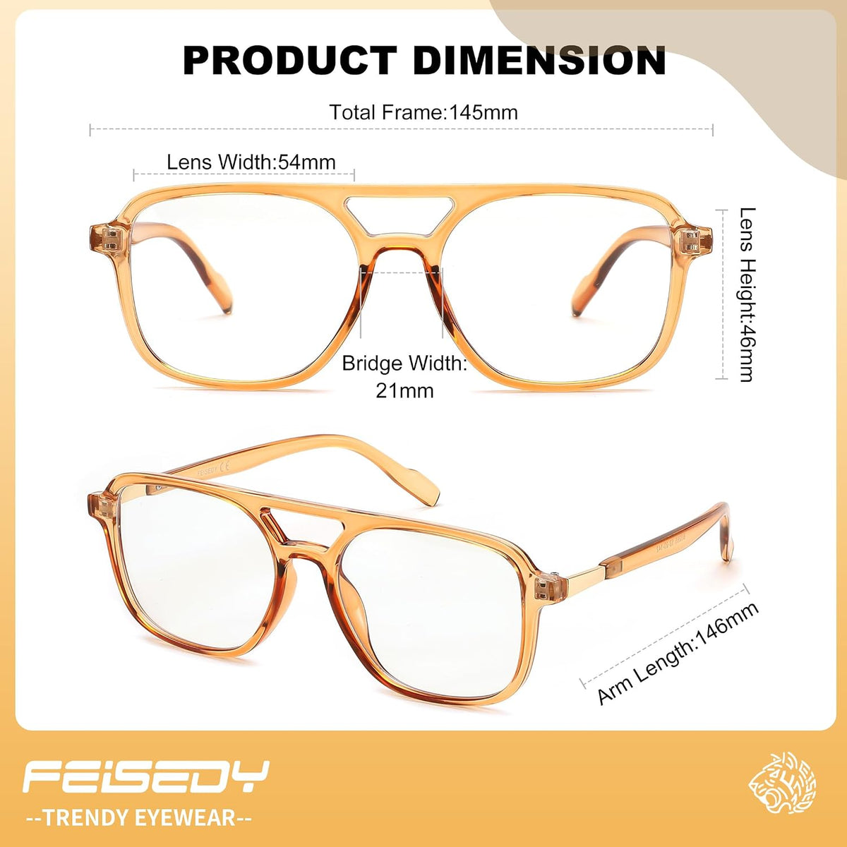 ÉÌƷͼƬ 15 | B0DPLTC8K6 | FEISEDY Vintage Square Blue Light Blocking Glasses Women Men 70s Flat Aviator Glasses Computer Anti Glare B0062