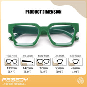 ÉÌƷͼƬ 42 | B0DXDYMMPM | FEISEDY Retro Blue Light Blocking Glasses for Women Men 90s Classic Rectangle Frame Thick Chic Computer Eyeglasses B2383R
