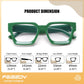 商品图片 42 | B0DXDYMMPM | FEISEDY Retro Blue Light Blocking Glasses for Women Men 90s Classic Rectangle Frame Thick Chic Computer Eyeglasses B2383R