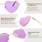 ÉÌƷͼƬ 25 | B0BP6HX1R6 | FEISEDY Polarized Heart Sunglasses Women Men Metal Frame Cute Lovely Glasses UV400 Protection B2375