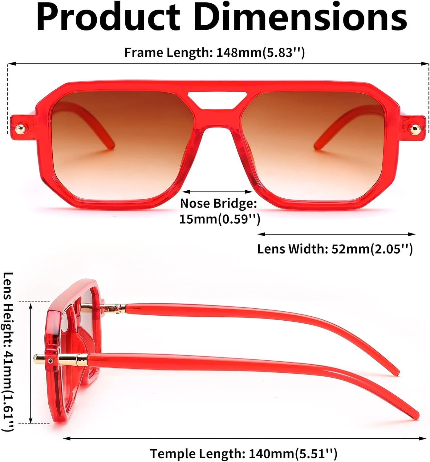 商品图片 30 | B09YTJ4FQZ | FEISEDY Vintage Square 70s Flat Aviator Sunglasses Women Men Classic Retro Stylish Frame UV400 Sunglasses B2622