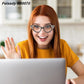 商品图片 3 | B0CQ55685Z | FEISEDY Diamond Blue Light Blocking Glasses Cat Eye Rhinestone Women Glasses Frame Anti Eyestrain Computer Eyewear B0070