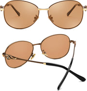 ÉÌƷͼƬ 9 | B0DCZMV6Y9 | FEISEDY Oval Photochromic Polarized Sunglasses Women Retro Metal Rhinestone Sunglasses Classic UV400 Protection B1119