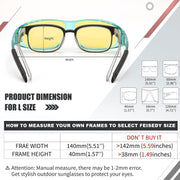 ÉÌƷͼƬ 54 | B089YRDYMP | FEISEDY Polarized Fit Over Glasses Sunglasses Men Women Wrap Around B2593