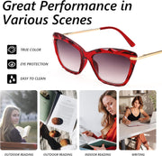 商品图片 19 | B09XDZ71JH | FEISEDY Vintage Cat Eye Reading Sunglasses Full Lens Women Sun Reader Glasses Spring Hinges B2896