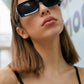 商品图片 27 | B0B12FXZW5 | FEISEDY Rectangle Sunglasses for Women Men Retro Y2k 90s Thick Frame Chunky Square Sunglasses UV400 Protection B2307