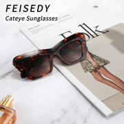 ÉÌƷͼƬ 27 | B09TFBWQ5G | FEISEDY Retro Square Cat Eye Sunglasses Jelly Colored Women Men 90s B2902