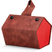 002 Brown-red / Medium | B0CSFK5NYT | FEISEDY Sunglasses Organizer 5 Slots Travel Glasses Case,Hanging Eyewear Holder Fashionable PU Leather Eyeglass Case B0087