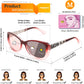 商品图片 16 | B0D2RBKKPD | FEISEDY Polarized Women Sunglasses Retro Shades Photochromic Lens Sparkling Crystal Sunglasses UV400 Protection B0144