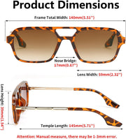 ÉÌƷͼƬ 43 | B0925V3NP4 | FEISEDY Vintage Square 70s Flat Aviator Sunglasses Women Men Metal Design Shades B2752