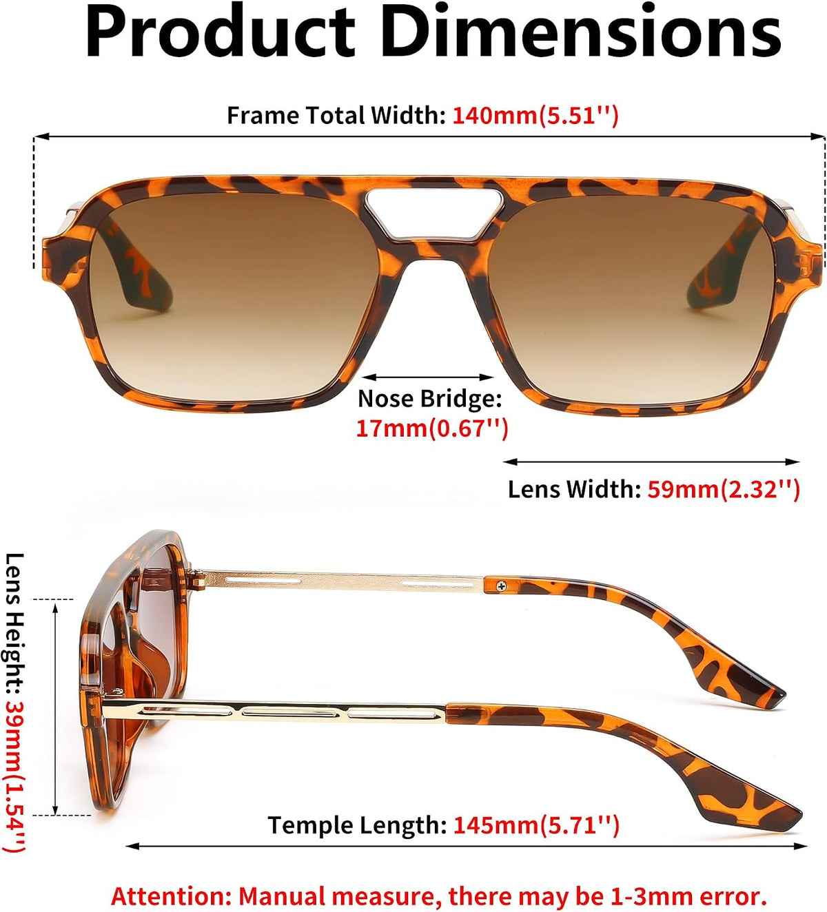 ÉÌƷͼƬ 43 | B0925V3NP4 | FEISEDY Vintage Square 70s Flat Aviator Sunglasses Women Men Metal Design Shades B2752