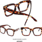 商品图片 12 | B08ZMQ47KD | FEISEDY Blue Light Blocking Reading Glasses Oversized Readers Designer Luxury Square Eyewear Frame B2695FR