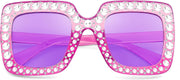 ÉÌƷͼƬ 10 | B0CFHLB4YT | FEISEDY Kids Sunglasses for Girls Oversized Square Sparkling Party Sun Glasses Lightweight Fashion Shades B0053