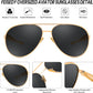 商品图片 37 | B0FKML2SSC | FEISEDY Oversized Aviator Sunglasses Women Men - Retro Gold Metal Chunky Frame, UV400 for Driving & Daily Wear B0311