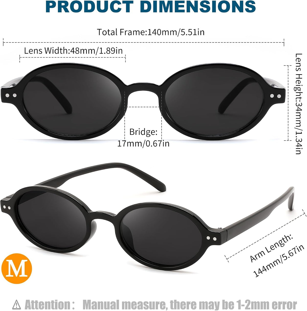 ÉÌƷͼƬ 39 | B0GV61HCD9 | FEISEDY Retro Oval Sunglasses for Women Small 90s Y2K UV Protection B1584